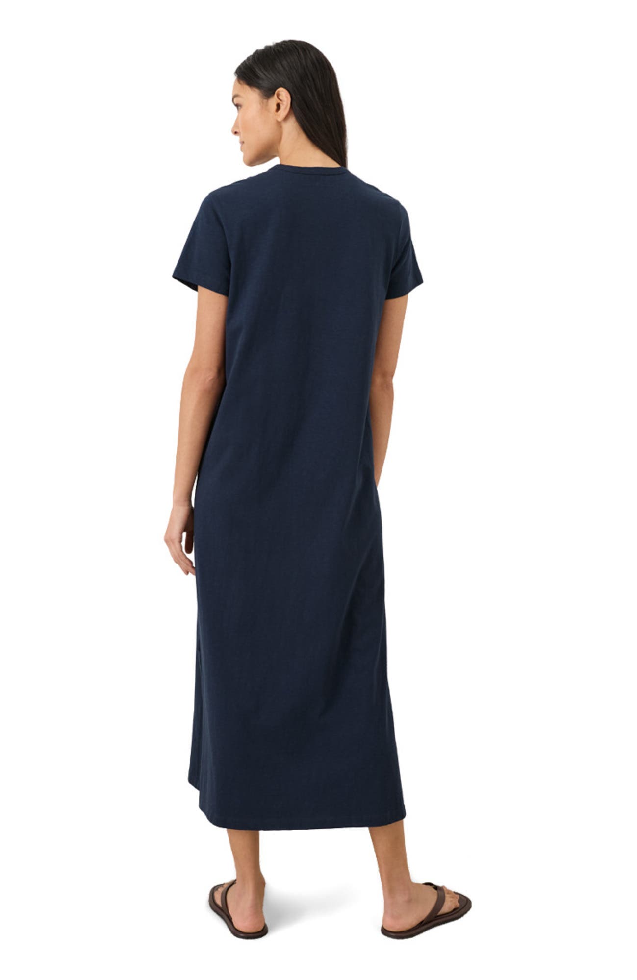 Organic Cotton Soft-Slub Essential Easy Tee Maxi Dress - image 4