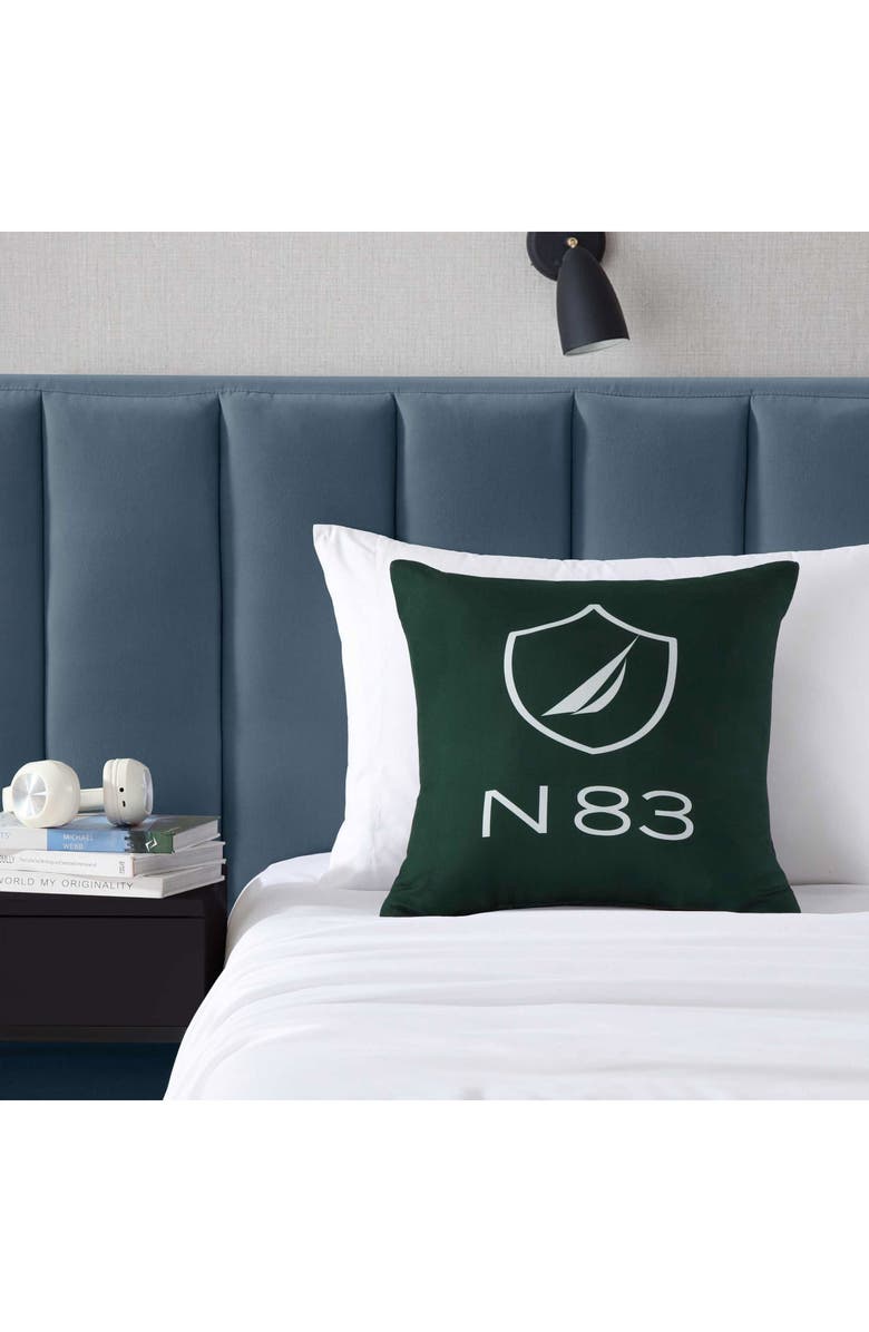 Nautica N83 Boat Microfiber Throw Pillow, Alternate, color, Dark Green
