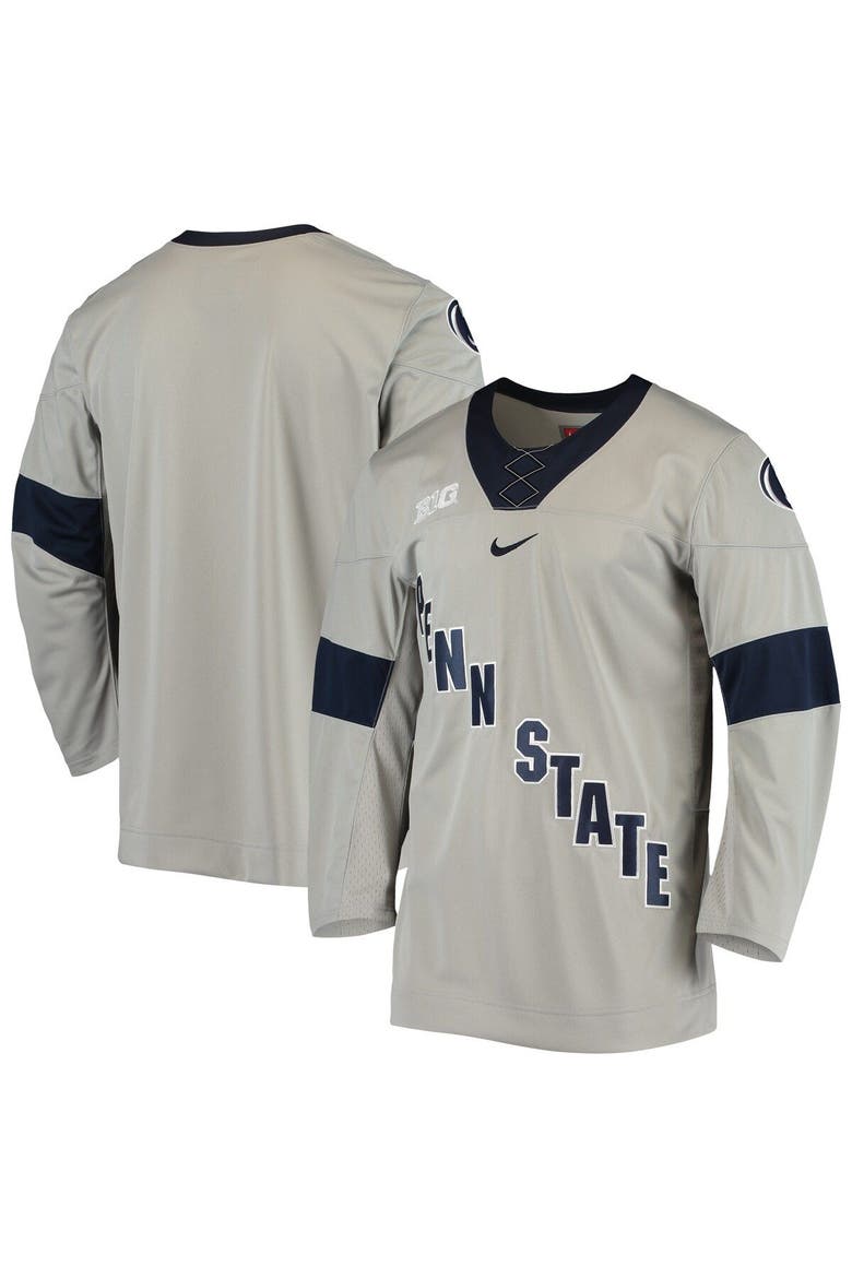 Men's Nike Gray Penn State Nittany Lions Replica Hockey Jersey, Main, color, Gray