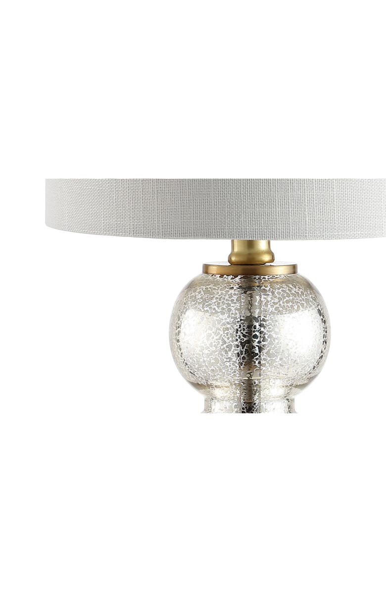 JONATHAN Y February Glass/Metal LED Table Lamp, Alternate, color, Mercury Glass/Brass Gold