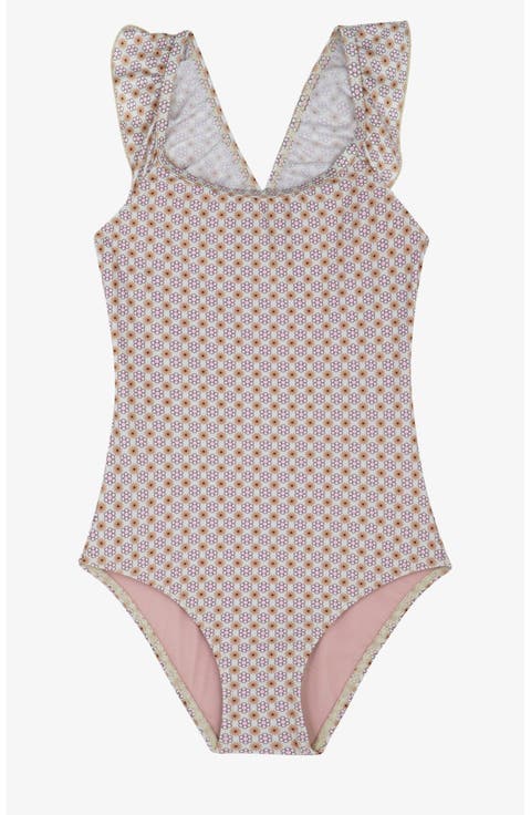 Vacation Mode Square Neck Ruffle One Piece