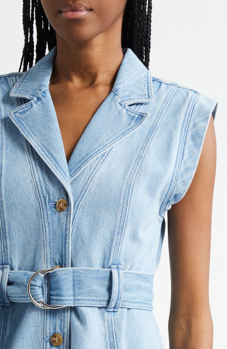 Derek Lam 10 Crosby Lya Belted Denim Dress, Alternate, color, Skyler