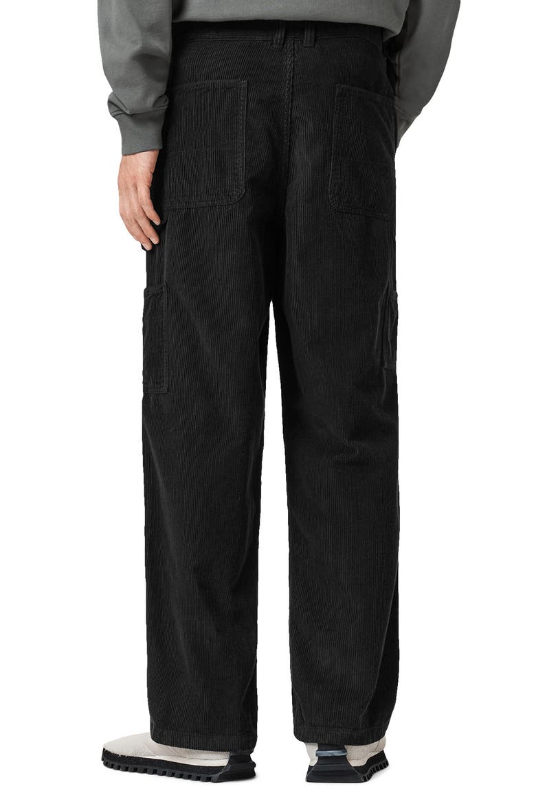 Dustan Cotton Corduroy Wide Leg Pants, Alternate, color, LIQUORICE BLACK