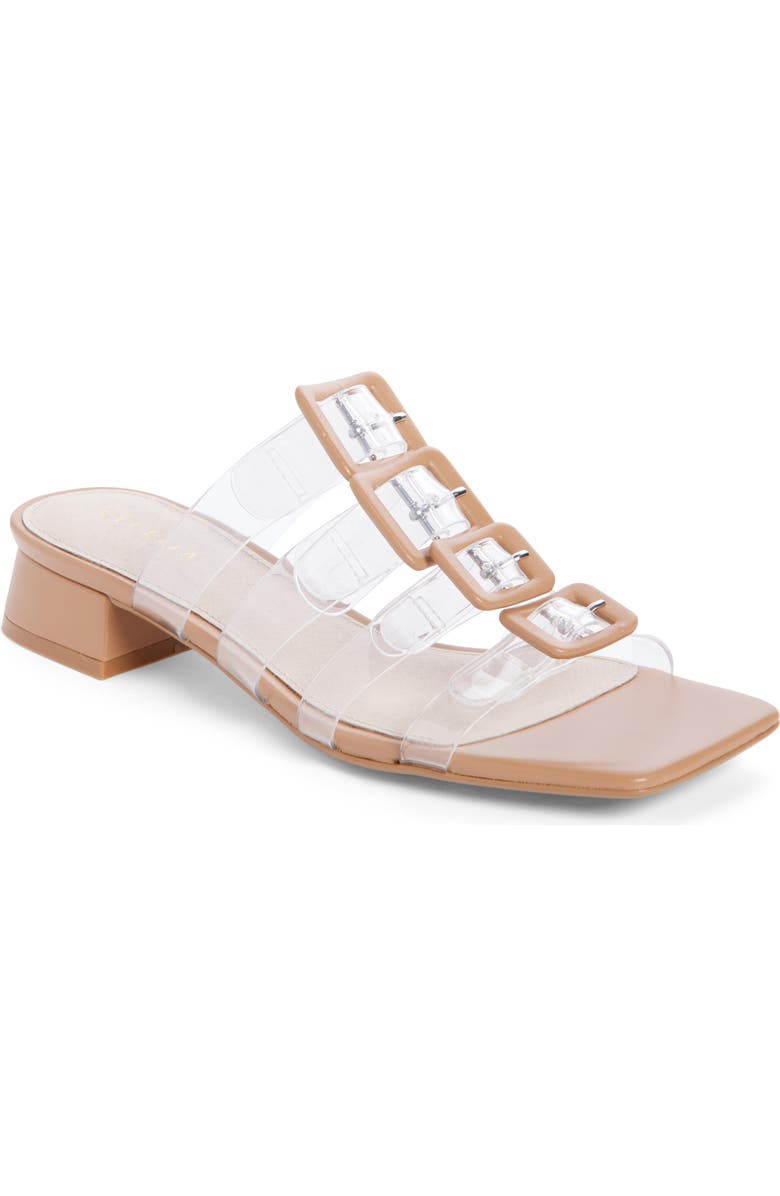 Cecelia New York Ludlow Cage Slide Sandal, Main, color, Tea