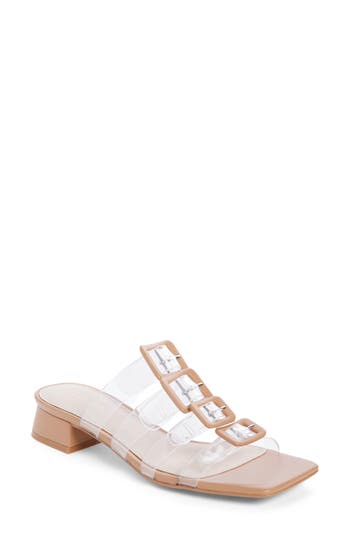 Cecelia New York Ludlow Cage Slide Sandal In Brown