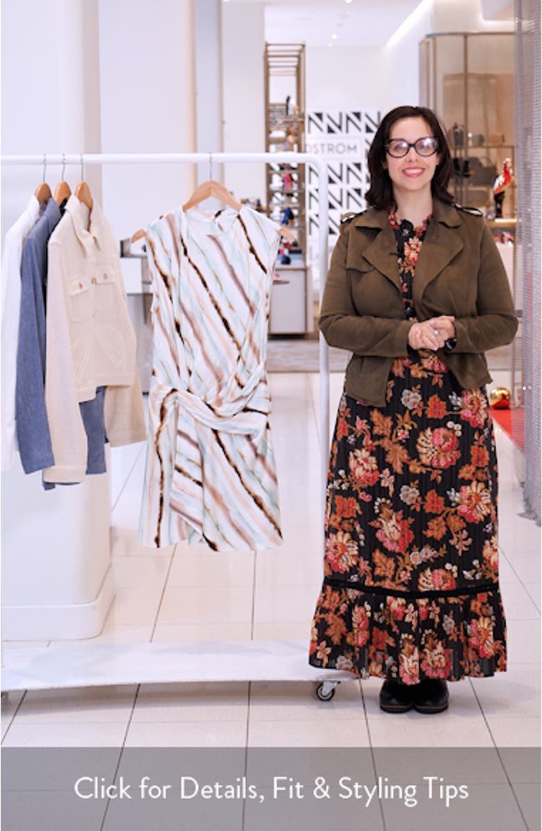 Delia Diagonal Stripe Sleeveless Dress, sales video thumbnail