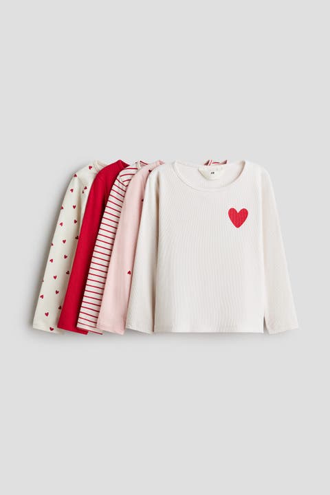 5-pack Long-sleeved Cotton T-shirts