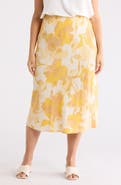 Renee C Floral Midi Skirt