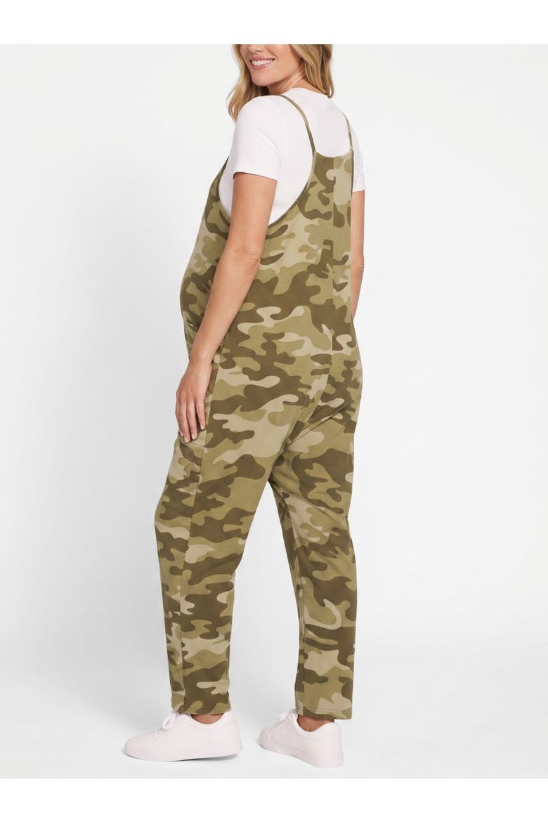 Sleeveless Relaxed Fit Maternity Jumpsuit, Alternate, color, Camo