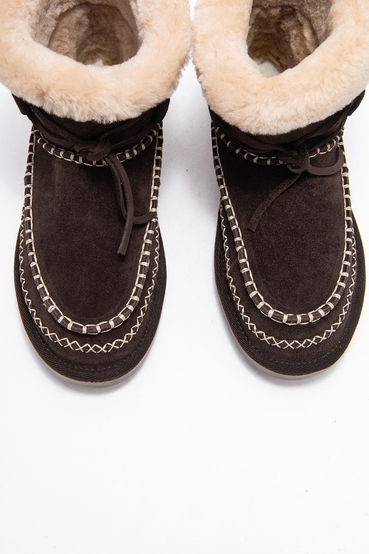 Jorel Leather Fur Lined Ankle Boot, Alternate, color, Brown Suede Leather