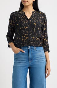 APNY Mandarin Collar Three-Quarter Sleeve Shirt