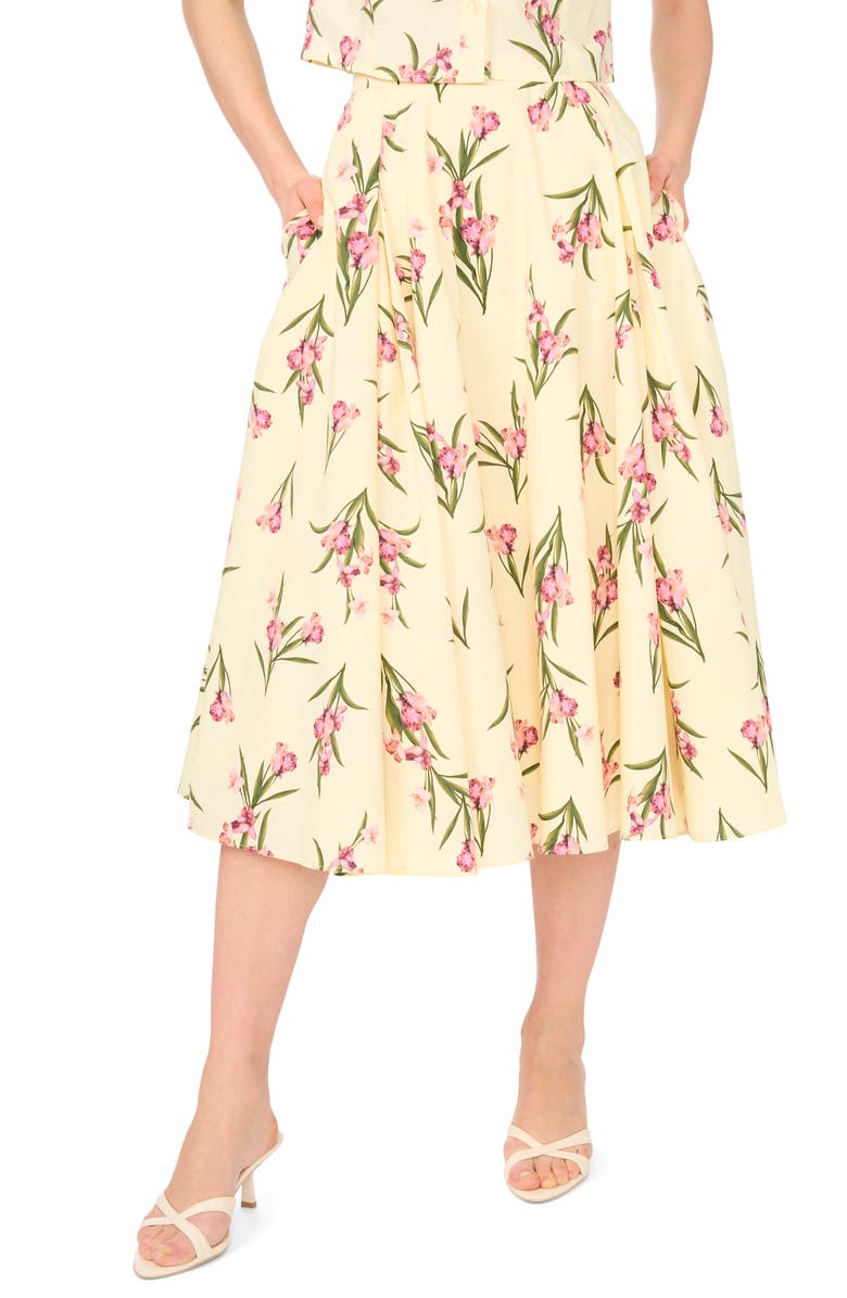 Ted Baker Midi Circle Skirt, Alternate, color, Light Yellow
