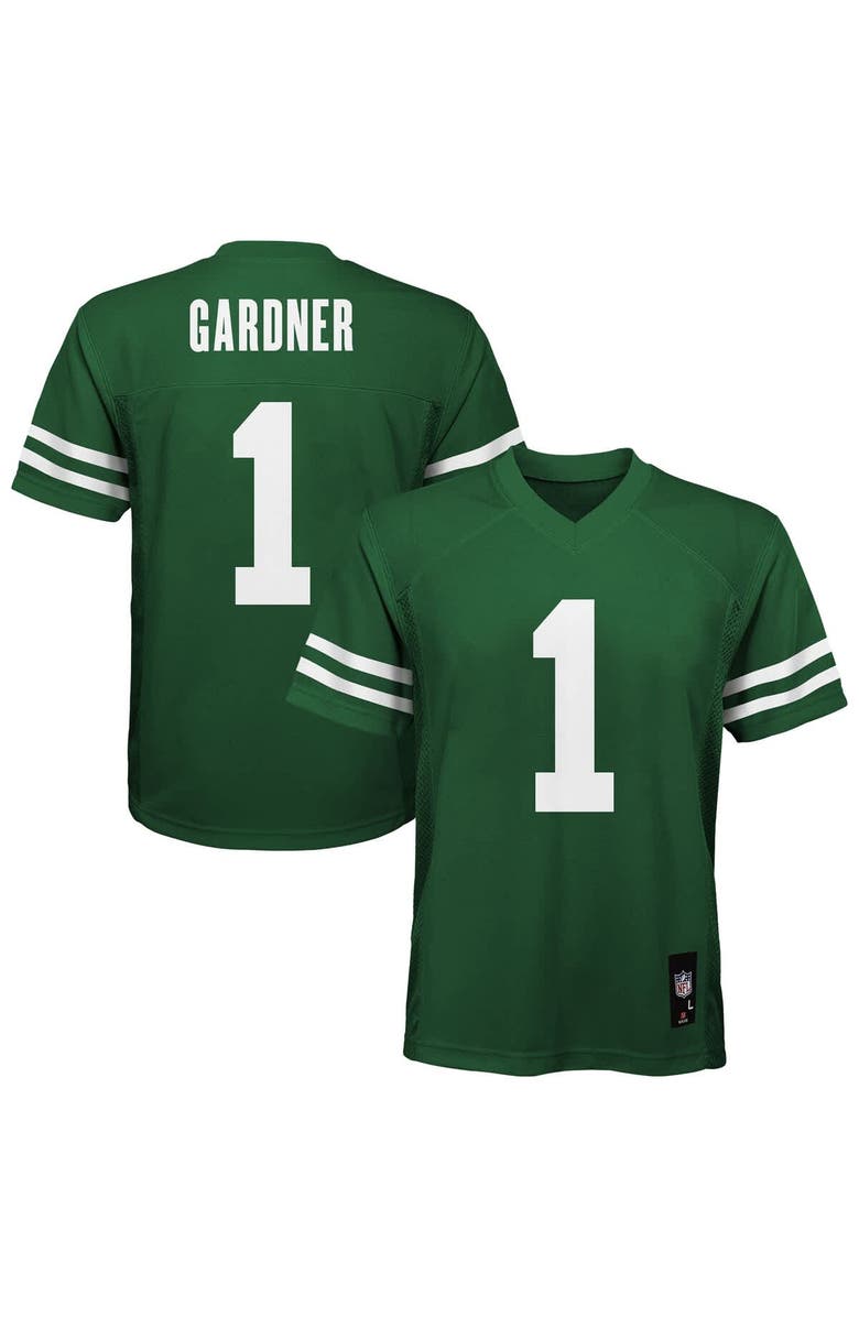 Outerstuff Youth Ahmad Sauce Gardner Green New York Jets Replica Player Jersey, Main, color, Green