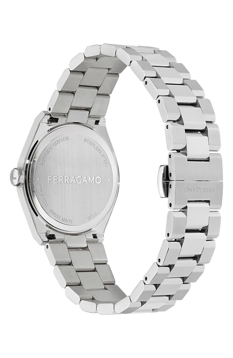 FERRAGAMO Vega Upper East Bracelet Watch, 35mm, Alternate, color, Stainless Steel