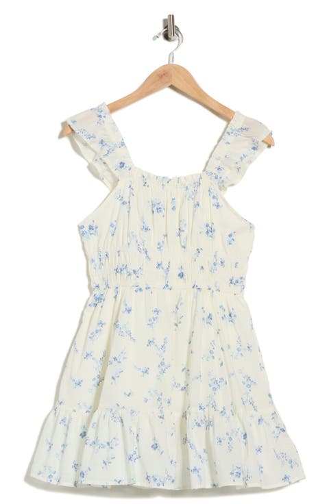 Ruffle Strap Tiered Cotton Minidress