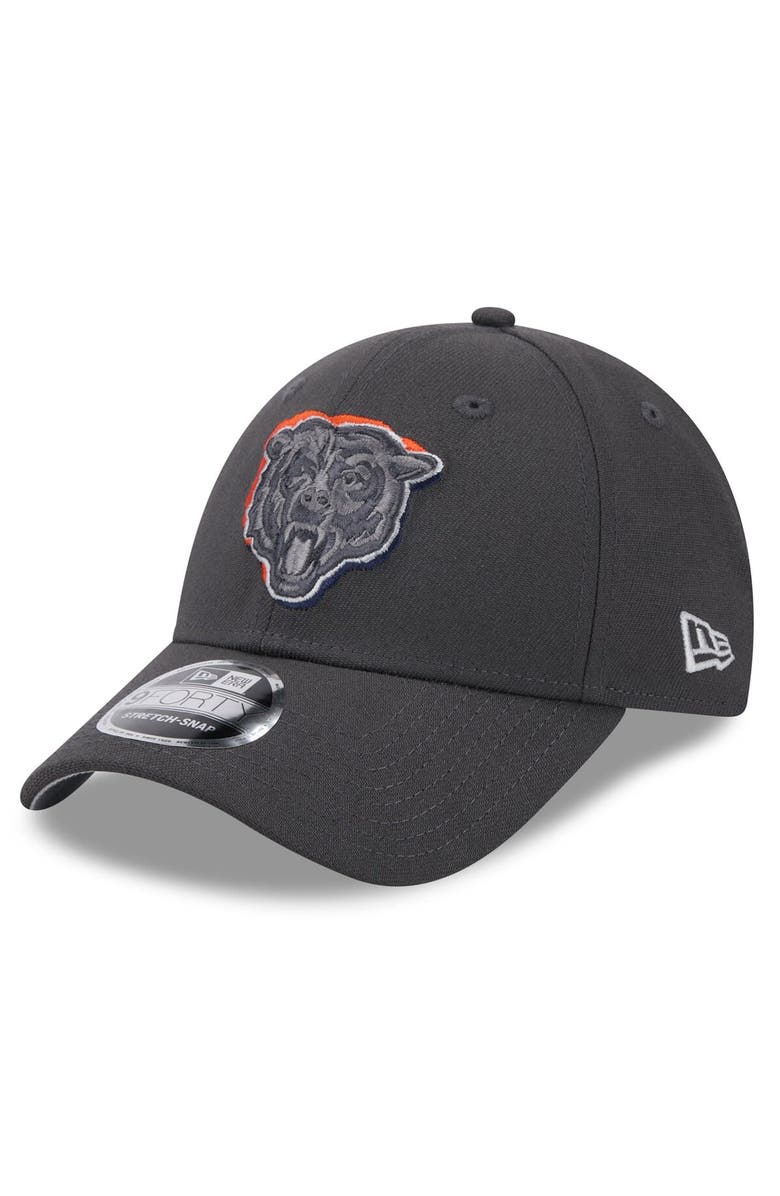New Era Men's New Era Graphite Chicago Bears 2024 NFL Draft 9FORTY Adjustable Hat, Alternate, color,