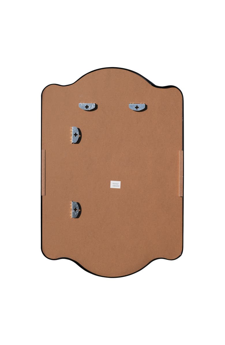 JONATHAN Y Louisa Medium Scalloped Rectangular Metal Framed Wall Mirror, Alternate, color, 