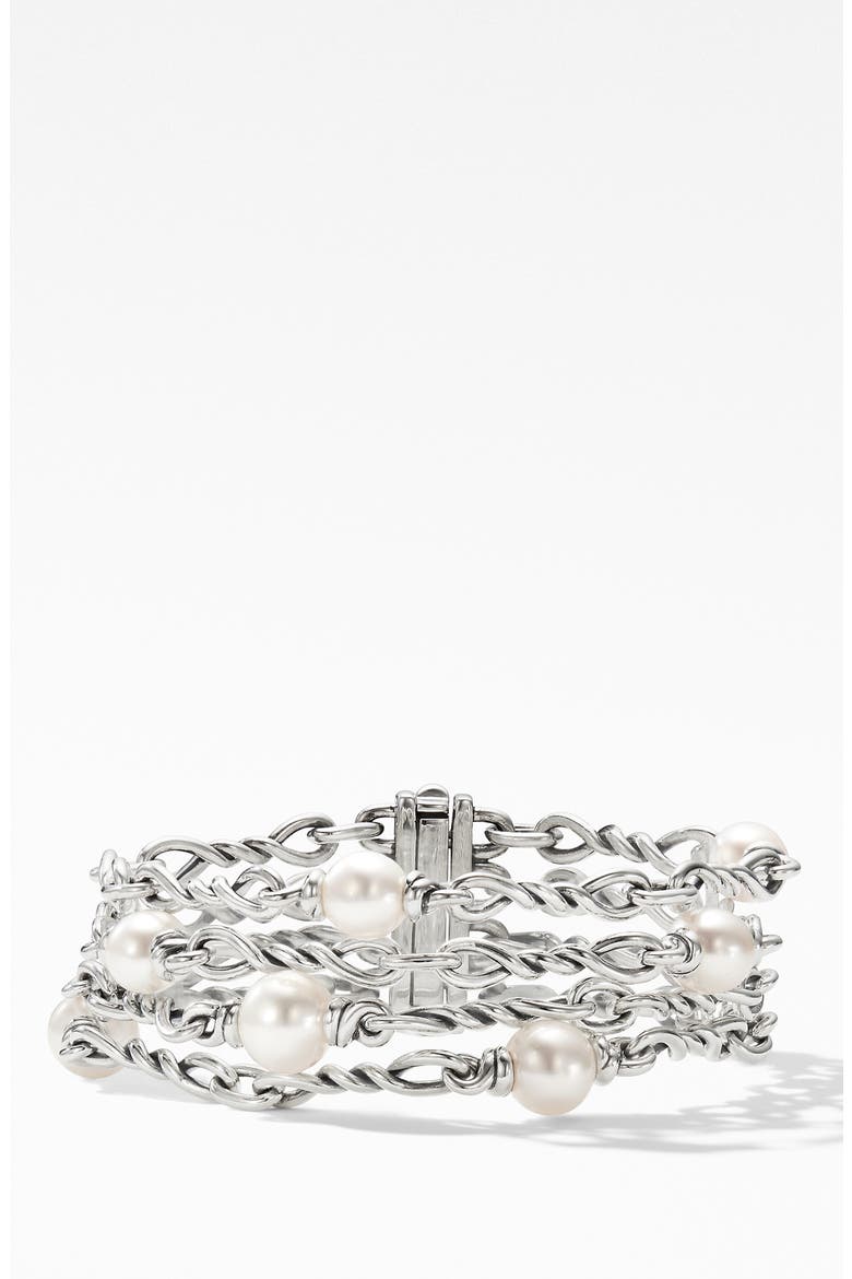 Continuance® Pearl Chain Bracelet, Main, color, SILVER/ PEARL