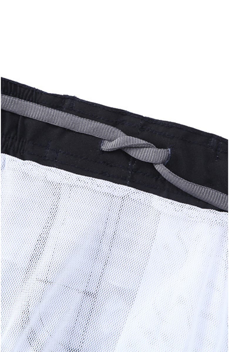 Rokka&Rolla Kids' 4-Way Stretch Swim Trunks with Mesh Lining, Alternate, color, Gray Shark