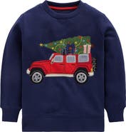 Mini Boden Kids' Festive Appliqué Sweatshirt