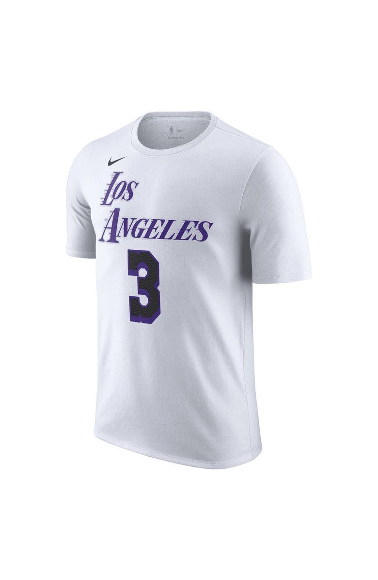 Nike Men's Nike Anthony Davis White Los Angeles Lakers 2022/23 City Edition Name & Number T-Shirt, Alternate, color, 