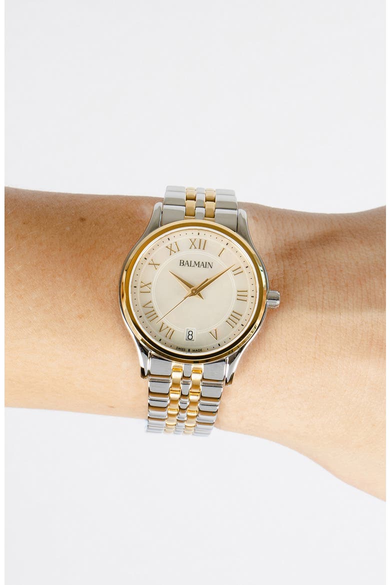 Two-Tone Bracelet Watch, 32mm, Alternate, color, STAINLESS STEEL/YELLOW/ PVD COATING