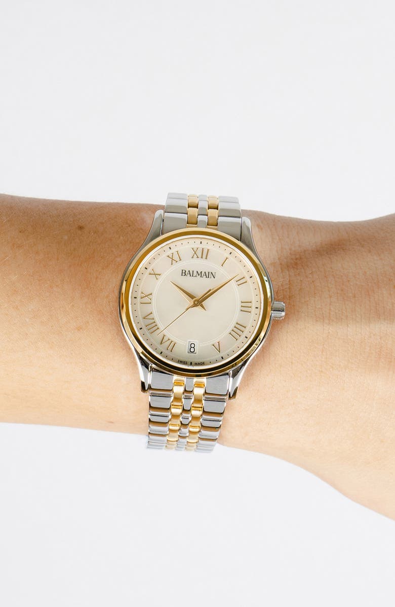 BALMAIN WATCHES Two-Tone Bracelet Watch, 32mm, Alternate, color, Stainless Steel/Yellow/ Pvd Coating