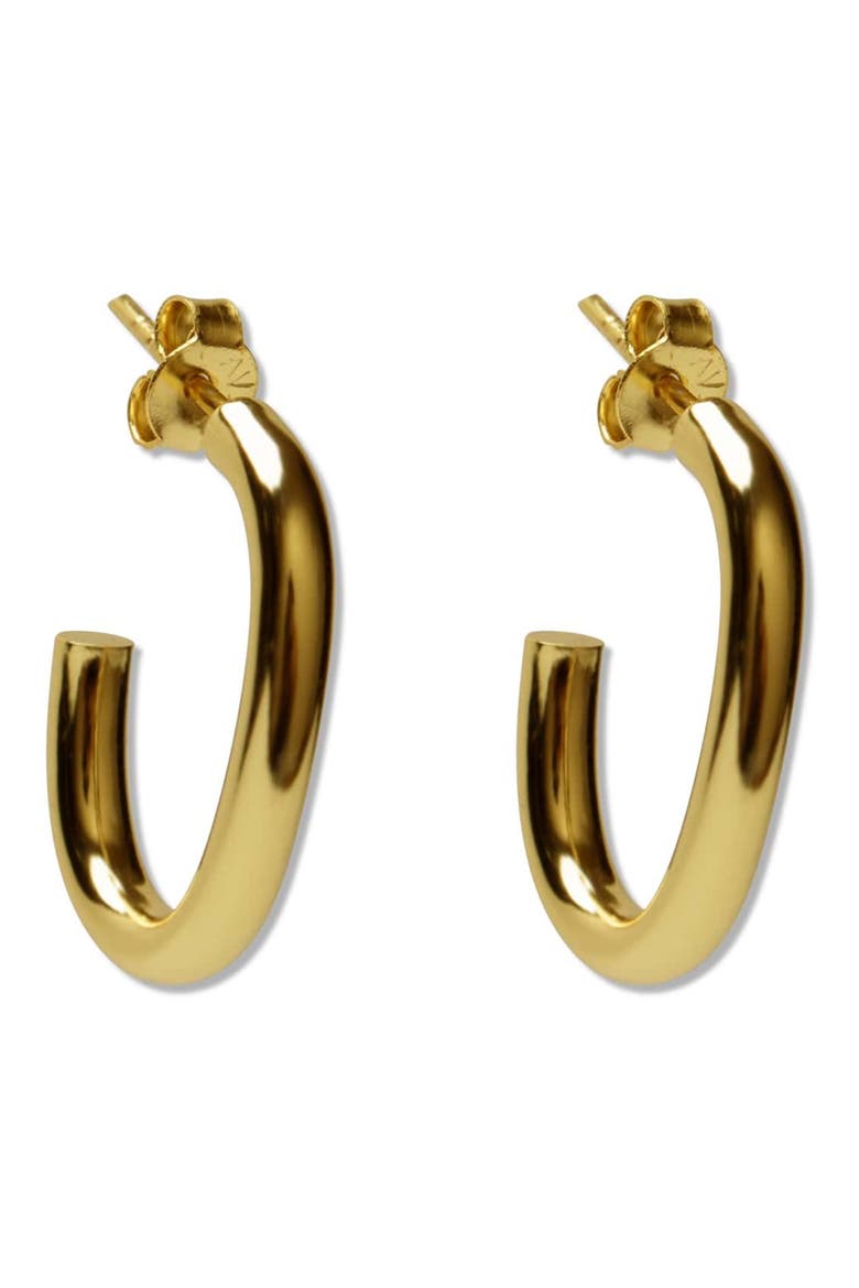 U-Hoop Earrings, Main, color, GOLD