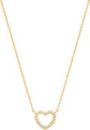 EFFY 14K Gold Plated Sterling Silver Diamond Open Heart Pendant Necklace