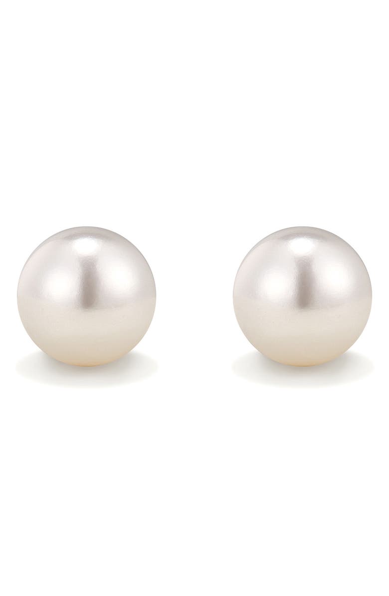 D.LOUISE Freshwater Pearl Stud Earrings, Main, color, Gold