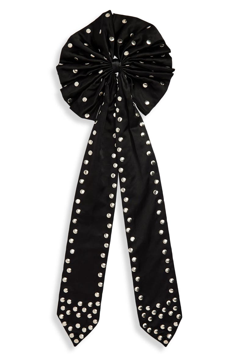 Bandit Rosette Barrette, Main, color, BLACK