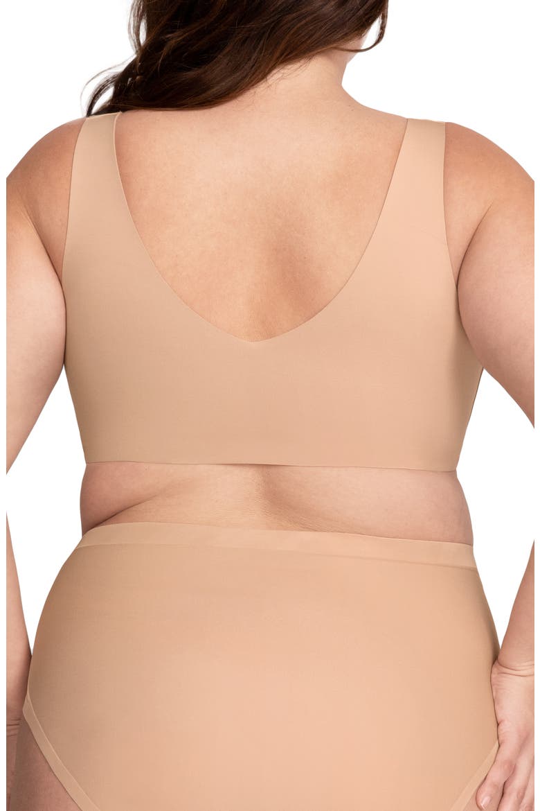 V-Neck Bra, Alternate, color, SAND