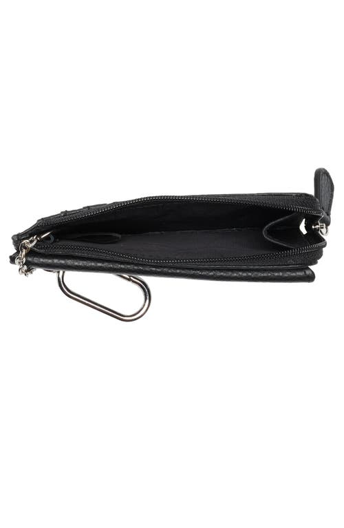 Mundi Small Leather Goods Penny Chain Wallet In Black
