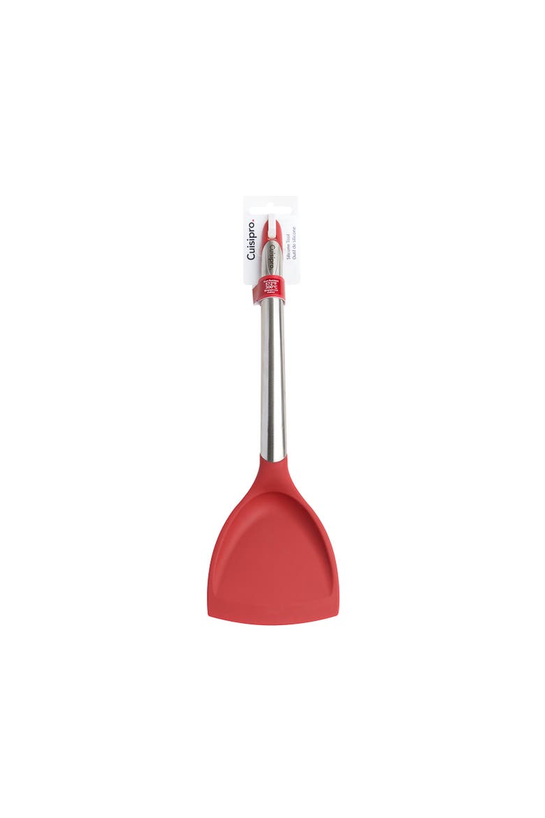 Silicone & Stainless Steel Wok Turner, Red, Alternate, color, Red
