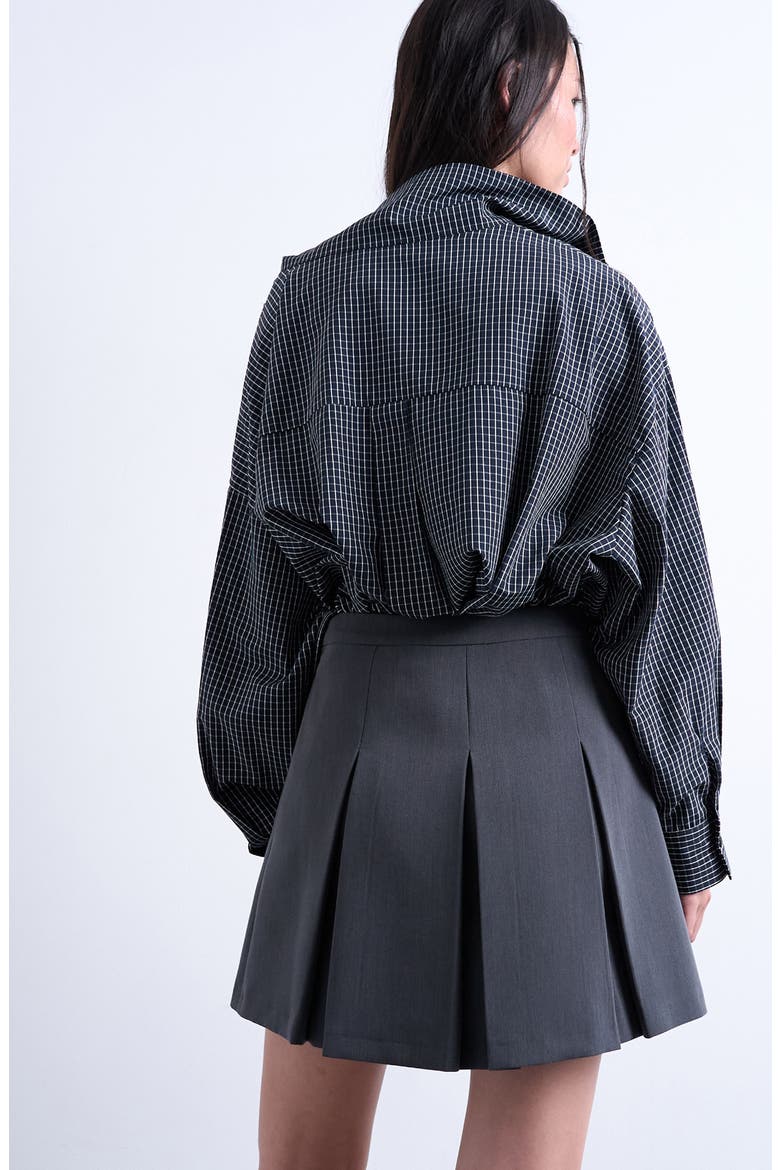 Pleated Miniskirt, Alternate, color, GREY