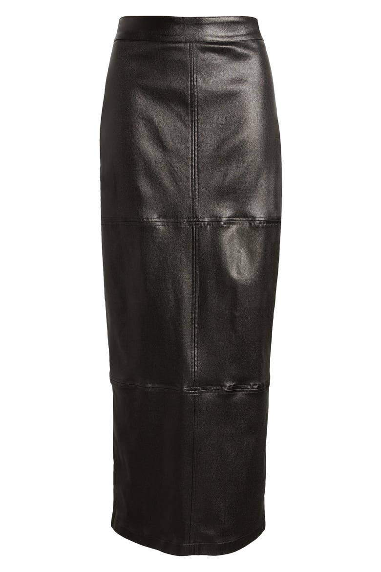 Iggy Metallic Maxi Skirt, Alternate, color, BLACK