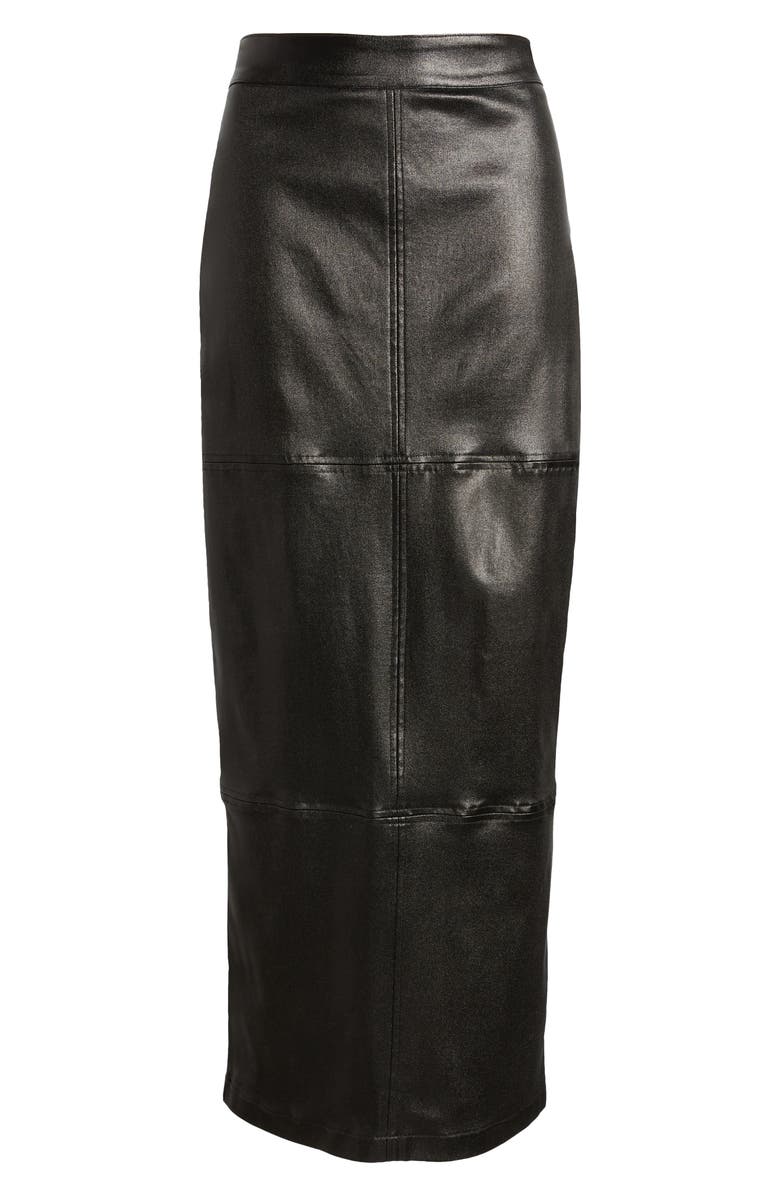 NIKKI LUND Iggy Metallic Maxi Skirt, Alternate, color, Black