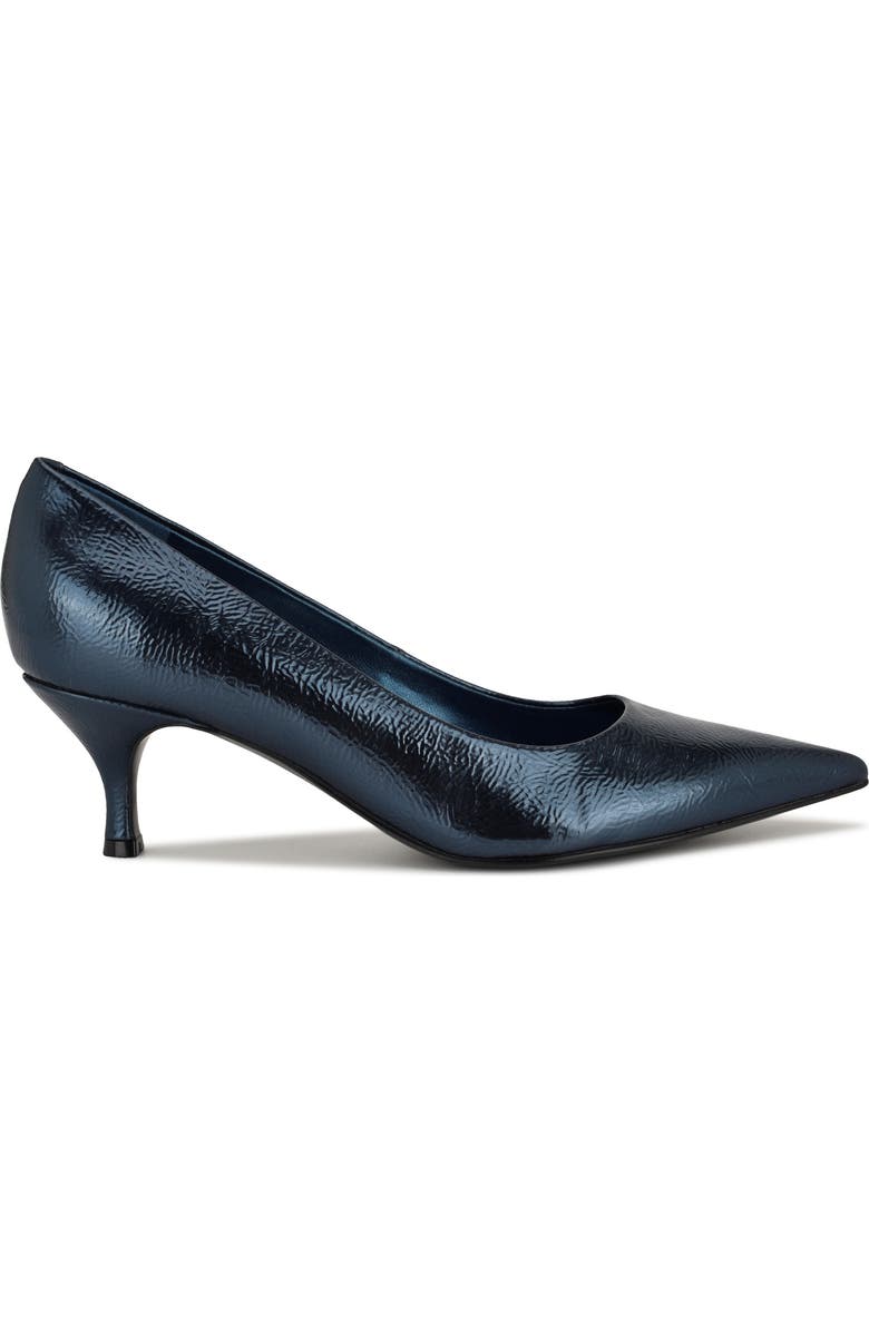 Nine West Sisko Pointed Toe Kitten Heel Pump, Alternate, color, Medium Blue