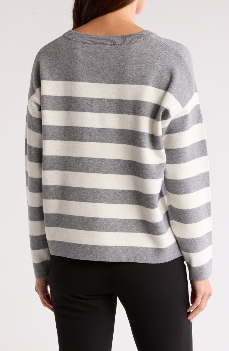 INDUSTRY REPUBLIC CLOTHING Stripe Crewneck Sweater, Alternate, color, 