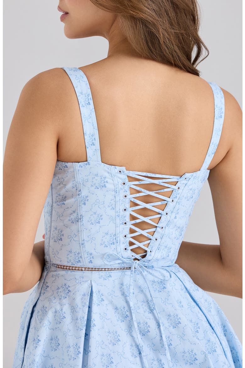 Calia Floral Print Minidress, Alternate, color, BLUE