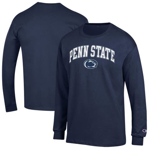 Men's Champion  Navy Penn State Nittany Lions Arch Over Logo Long Sleeve T-Shirt