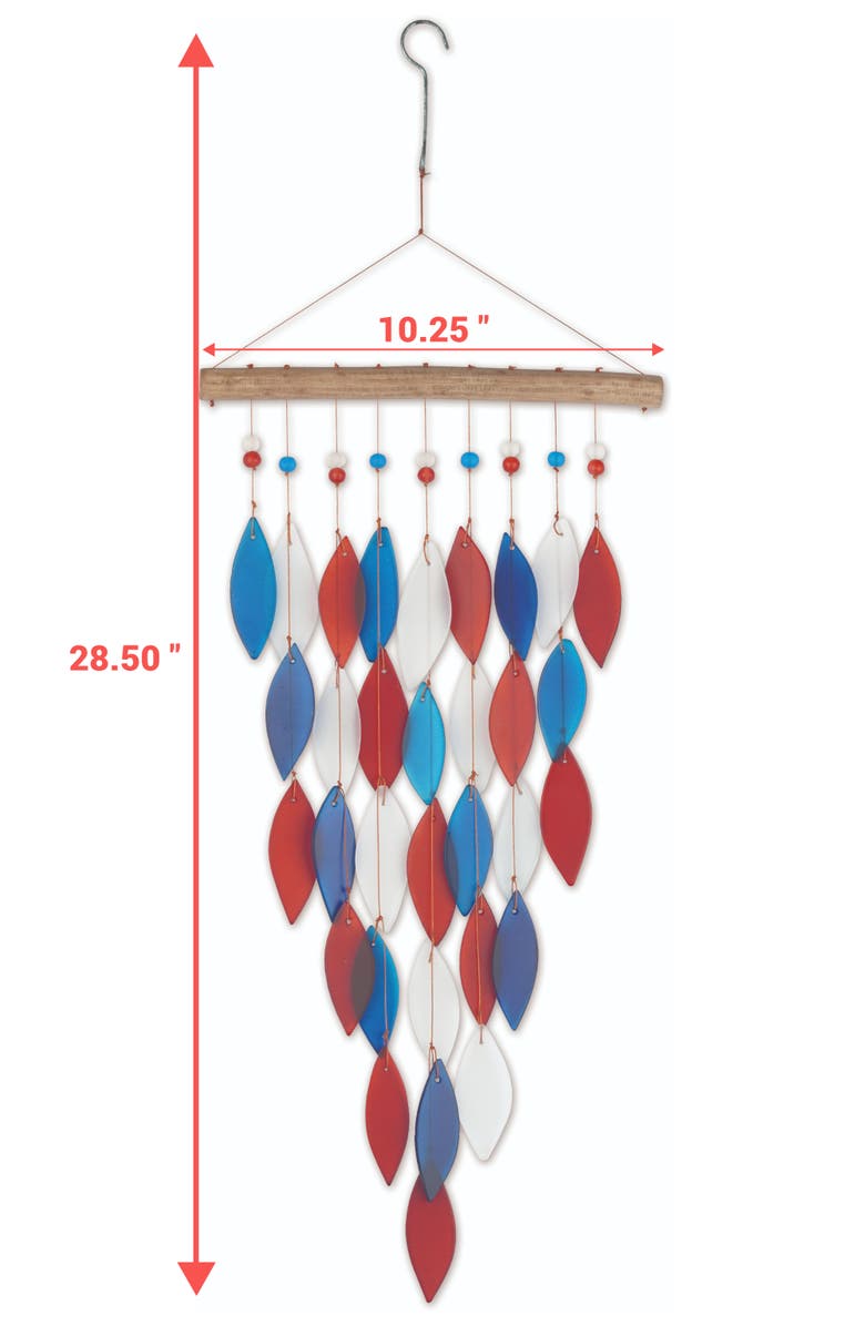 Sunset Vista Designs Patriotic Arrow Falls Wind Chime, Alternate, color, Multi
