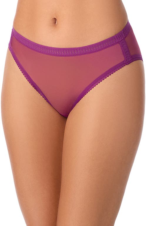 On Gossamer High Cut Briefs In Purple