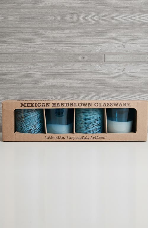 Verve Culture Handblown Glasses In Aqua