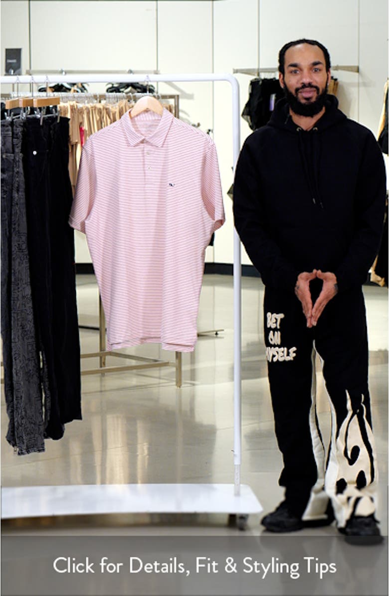 Stripe Sankaty Short Sleeve Performance Polo, sales video thumbnail