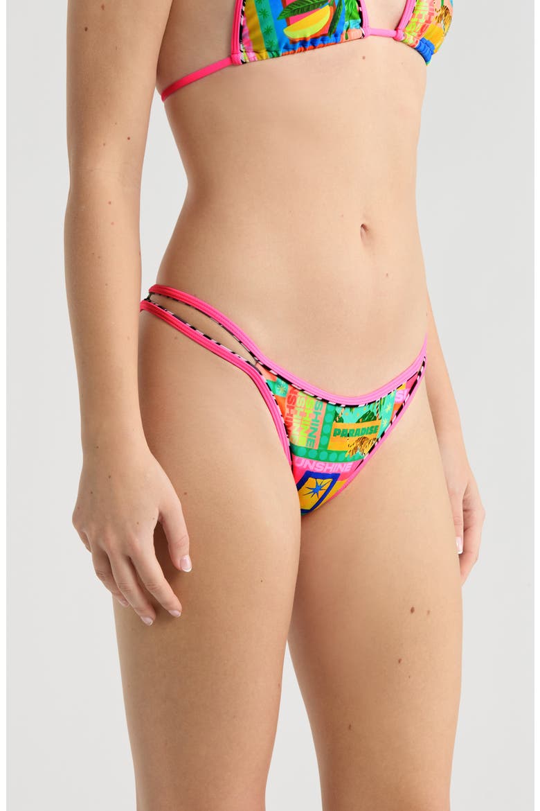 Double Bind Strappy Bikini Bottoms, Alternate, color, SUN HONEY