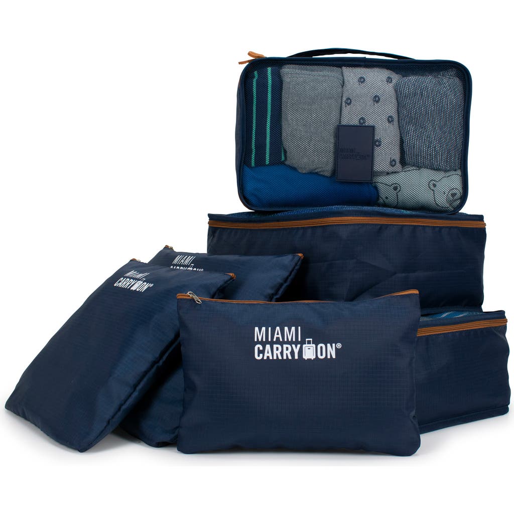 Miami Carry On Travelers 6 Piece Organizational Packing Cubes In Multi