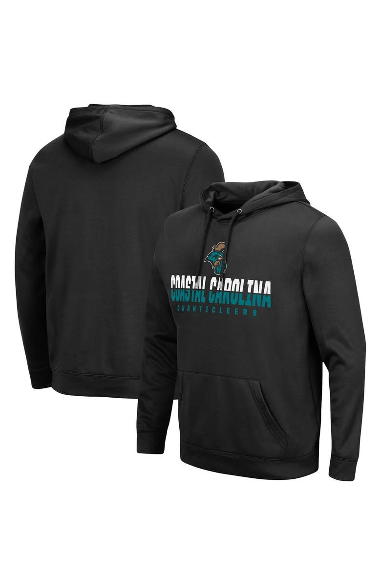 COLOSSEUM Men's Colosseum Black Coastal Carolina Chanticleers Lantern Pullover Hoodie, Main, color, Black