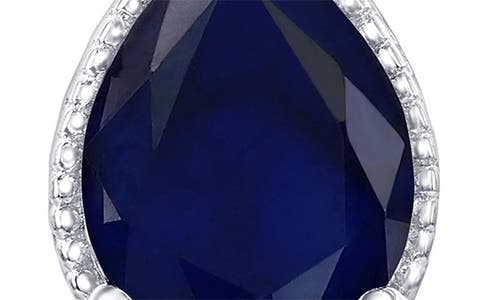 Simona Diffused Sapphire & White Topaz Drop Earrings In Blue