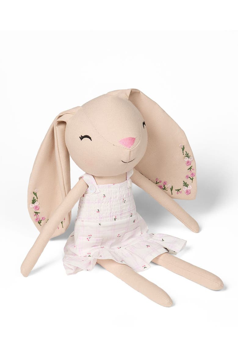 Bella Cotton/Linen Bunny Doll, Main, color, Pink